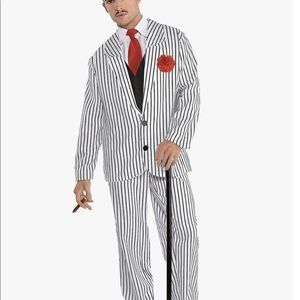 Big Gangsta Costume 5 Piece Halloween Fancy Dress Standard Adult up To Sz 42 New